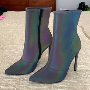 Steve Madden reflective boots (never worn)